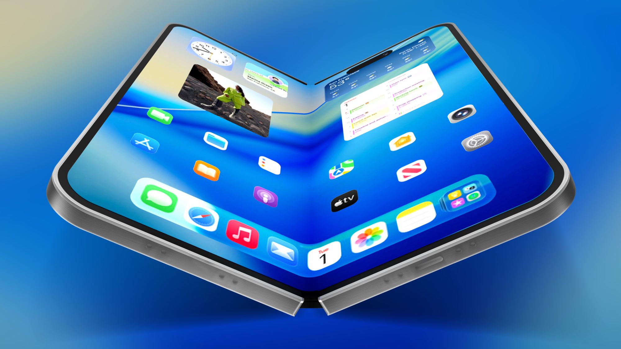 아이폰 울트라 - iPhone Ultra foldable rendering