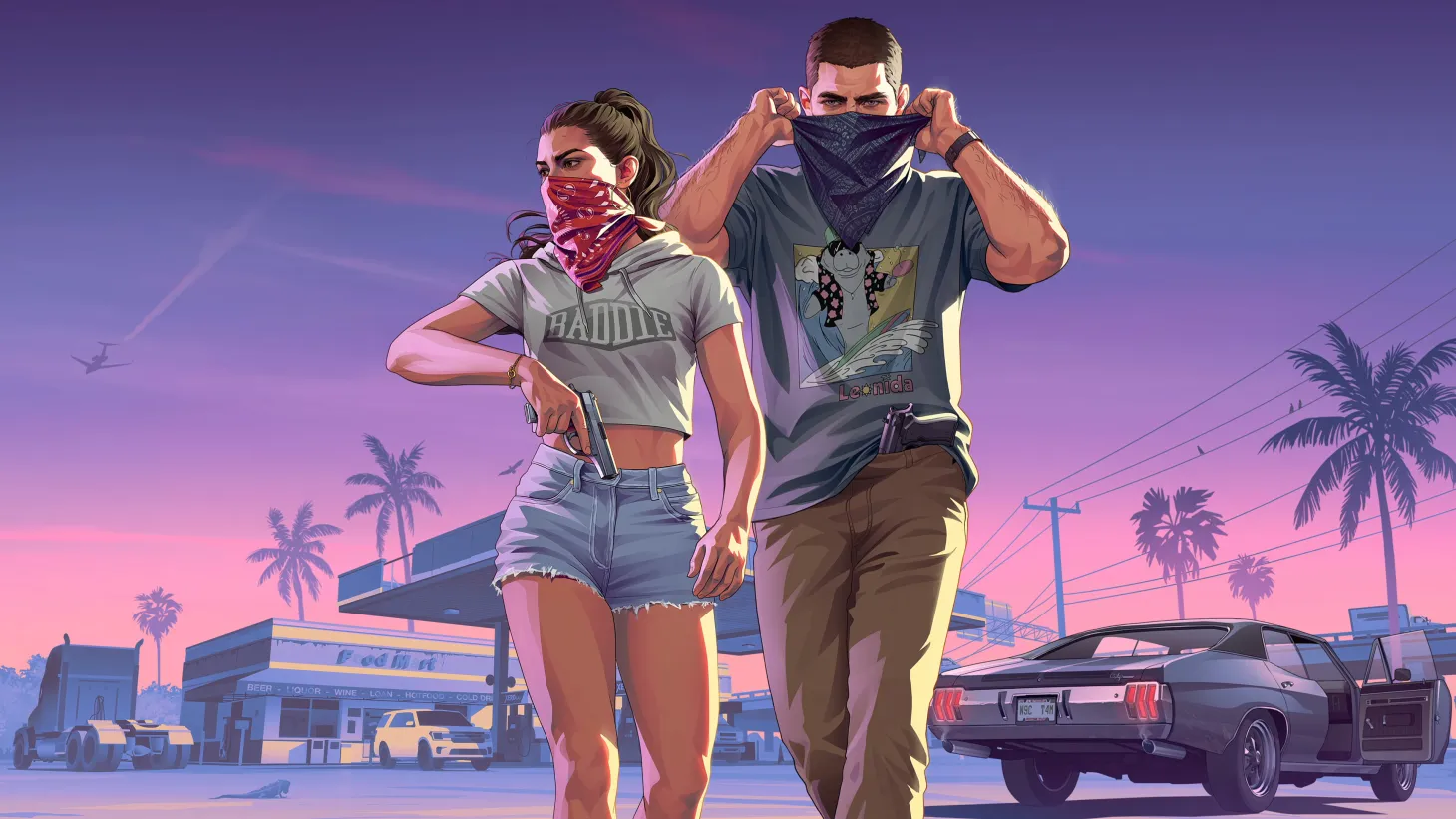 GTA 6 맵 - 루시아와 제이슨 공식 키 아트
